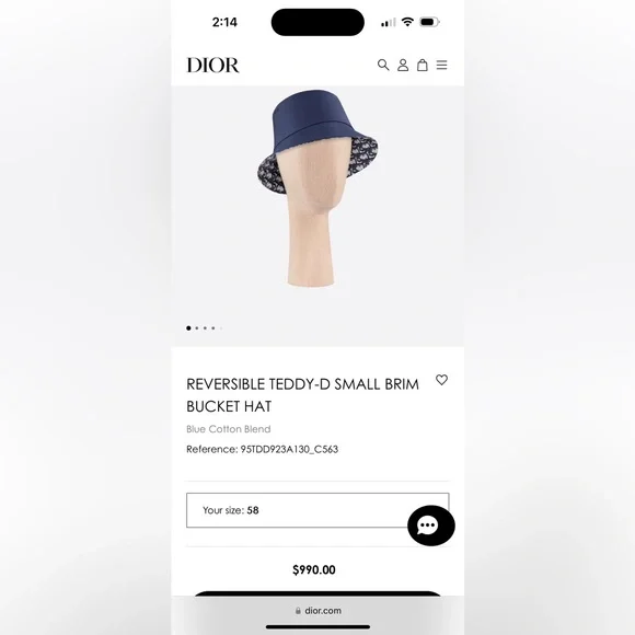 Reversible Bucket Dior Hat Size Dior Teddy D Reversible Bucket Hat